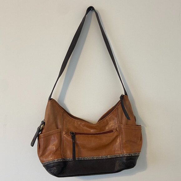 THE SAK Brown Leather Shoulder Hobo Bag - Picture 1 of 16